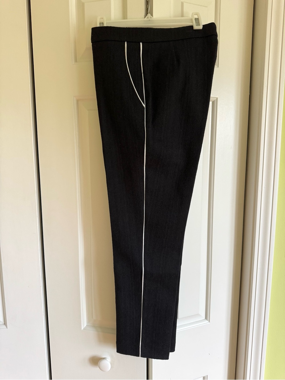 AXARA Women Black Cropped Pants 2/36 France NWOT